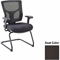 Lorell Conjure Sled Base Guest Chair Perfection Black Seat Color - Polyurethane Foam Seat Material - Mesh Back Material - Mid Back - Cantilever, Sled Base - Armrest - 1 Each (LLR6200963)