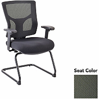 Lorell Conjure Sled Base Guest Chair Perfection Olive Green Seat Color - Polyurethane Foam Seat Material - Mesh Back Material - Mid Back - Cantilever, Sled Base - Armrest - 1 Each (LLR6200967)