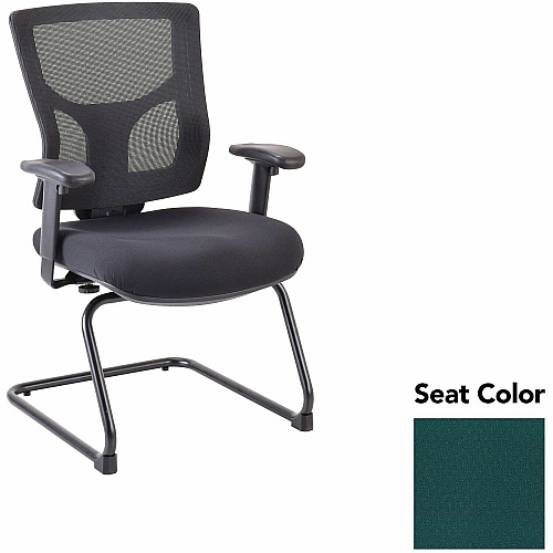 Lorell Conjure Sled Base Guest Chair Insight Forest Seat Color - Polyurethane Foam Seat Material - Mesh Back Material - Mid Back - Cantilever, Sled Base - Armrest - 1 Each (LLR6200950)