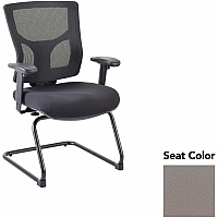Lorell Conjure Sled Base Guest Chair Insight Fossil Seat Color - Polyurethane Foam Seat Material - Mesh Back Material - Mid Back - Cantilever, Sled Base - Armrest - 1 Each (LLR6200951)