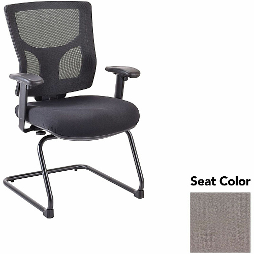 Lorell Conjure Sled Base Guest Chair Insight Fossil Seat Color - Polyurethane Foam Seat Material - Mesh Back Material - Mid Back - Cantilever, Sled Base - Armrest - 1 Each (LLR6200951)
