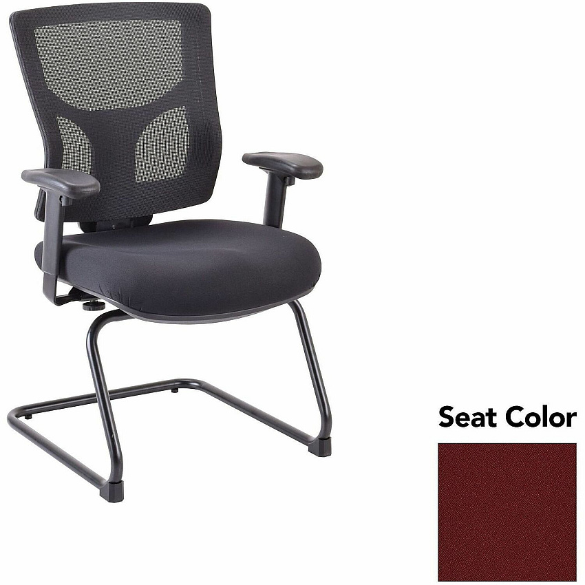 Lorell Conjure Sled Base Guest Chair Forte Port Seat Color - Polyurethane Foam Seat Material - Mesh Back Material - Mid Back - Cantilever, Sled Base - Armrest - 1 Each (LLR6200944)