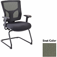 Lorell Conjure Sled Base Guest Chair Shire Sage Seat Color - Polyurethane Foam Seat Material - Mesh Back Material - Mid Back - Cantilever, Sled Base - Armrest - 1 Each (LLR6200985)