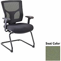 Lorell Conjure Sled Base Guest Chair Fuse Cress Seat Color - Polyurethane Foam Seat Material - Mesh Back Material - Mid Back - Cantilever, Sled Base - Armrest - 1 Each (LLR6200948)