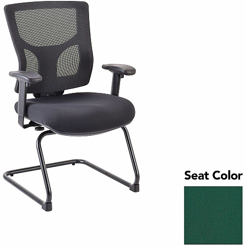 Lorell Conjure Sled Base Guest Chair Forte Chive Seat Color - Polyurethane Foam Seat Material - Mesh Back Material - Mid Back - Cantilever, Sled Base - Armrest - 1 Each (LLR6200942)