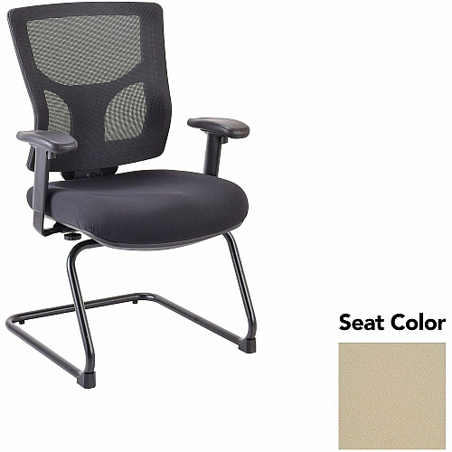 Lorell Conjure Sled Base Guest Chair Forte Pumice Seat Color - Polyurethane Foam Seat Material - Mesh Back Material - Mid Back - Cantilever, Sled Base - Armrest - 1 Each (LLR6200945)