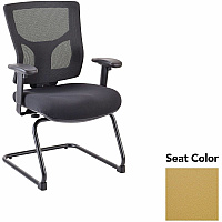 Lorell Conjure Sled Base Guest Chair Canyon Nugget Seat Color - Polyurethane Foam Seat Material - Mesh Back Material - Mid Back - Cantilever, Sled Base - Armrest - 1 Each (LLR6200929)