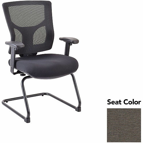 Lorell Conjure Sled Base Guest Chair Shire Stonewall Seat Color - Polyurethane Foam Seat Material - Mesh Back Material - Mid Back - Cantilever, Sled Base - Armrest - 1 Each (LLR6200986)