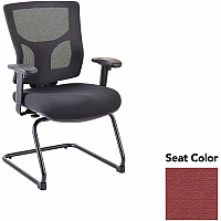 Lorell Conjure Sled Base Guest Chair Shire Tulip Seat Color - Polyurethane Foam Seat Material - Mesh Back Material - Mid Back - Cantilever, Sled Base - Armrest - 1 Each (LLR6200988)