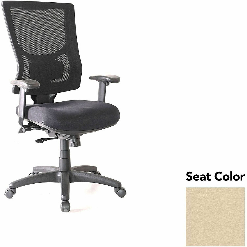 Lorell Conjure High-Back Office Chair Dillon Buff Seat Color - Mesh Back Material - High Back - Armrest - 1 Each (LLR62015007)