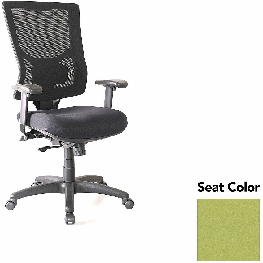 Lorell Conjure High-Back Office Chair Dillon Apple Green Seat Color - Mesh Back Material - High Back - Armrest - 1 Each (LLR62015009)