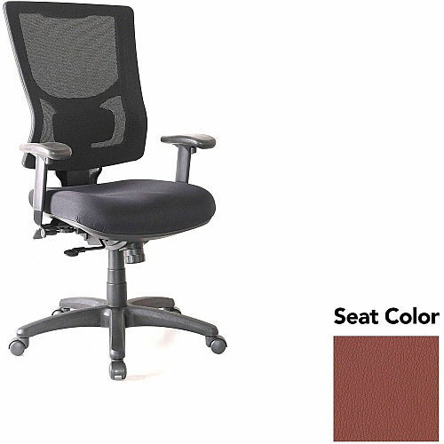 Lorell Conjure High-Back Office Chair Dillon Cordovan Seat Color - Mesh Back Material - High Back - Armrest - 1 Each (LLR62015106)