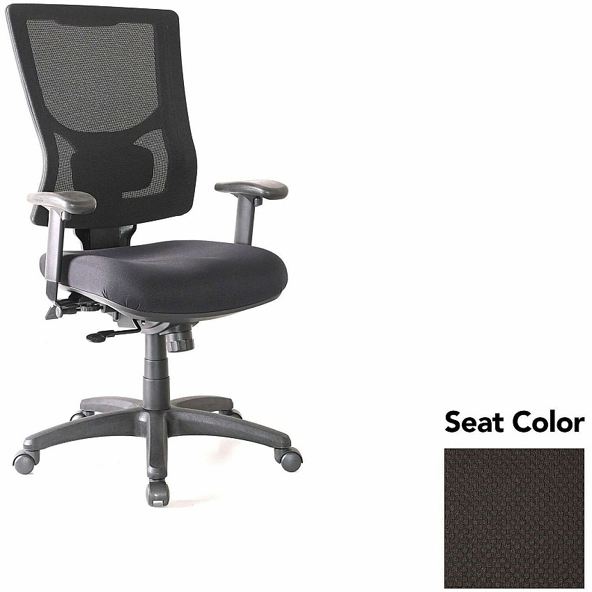 Lorell Conjure High-Back Office Chair Perfection Black Seat Color - Mesh Back Material - High Back - Armrest - 1 Each (LLR6201563)