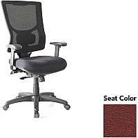 Lorell Conjure High-Back Office Chair Fuse Carmine Seat Color - Mesh Back Material - High Back - Armrest - 1 Each (LLR6201547)