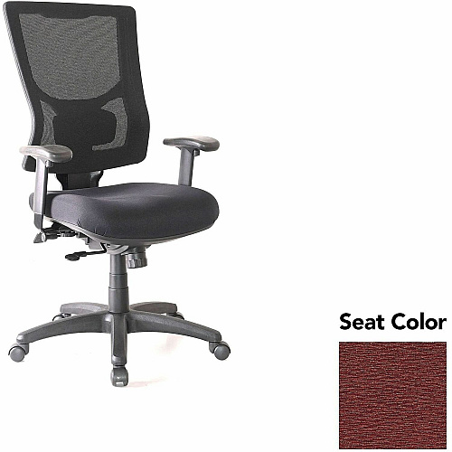 Lorell Conjure High-Back Office Chair Fuse Carmine Seat Color - Mesh Back Material - High Back - Armrest - 1 Each (LLR6201547)