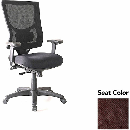 Lorell Conjure High-Back Office Chair Perfection Burgundy Seat Color - Mesh Back Material - High Back - Armrest - 1 Each (LLR6201564)