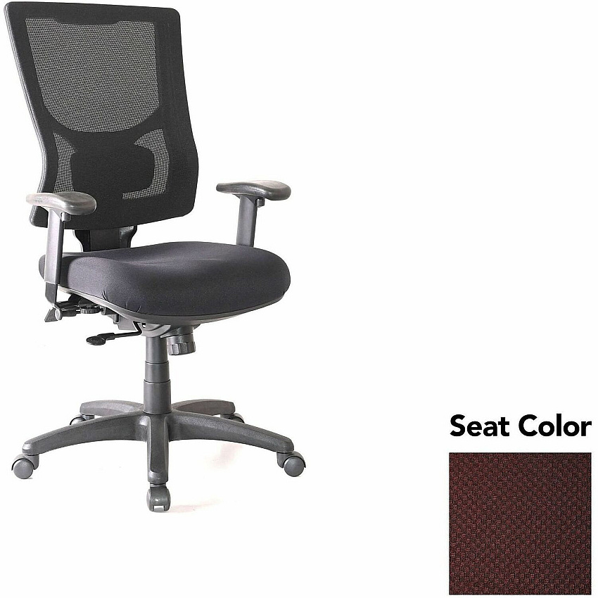 Lorell Conjure High-Back Office Chair Perfection Burgundy Seat Color - Mesh Back Material - High Back - Armrest - 1 Each (LLR6201564)