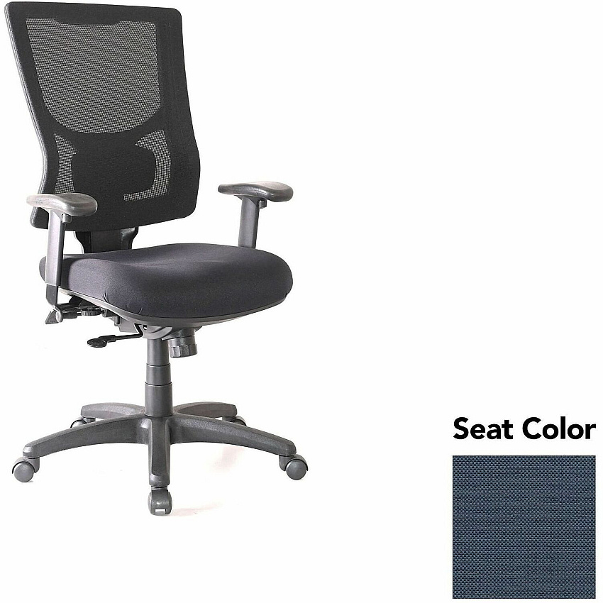 Lorell Conjure High-Back Office Chair Shire Chesapeake Seat Color - Mesh Back Material - High Back - Armrest - 1 Each (LLR6201584)