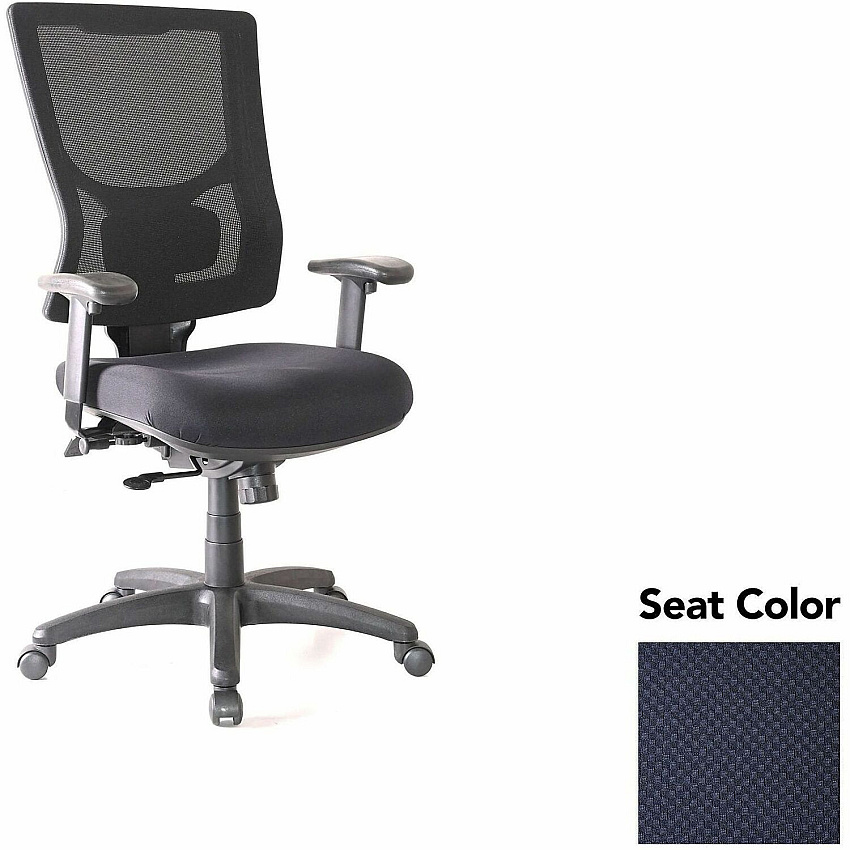 Lorell Conjure High-Back Office Chair Perfection Navy Seat Color - Mesh Back Material - High Back - Armrest - 1 Each (LLR6201566)