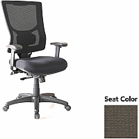 Lorell Conjure High-Back Office Chair Shire Stonewall Seat Color - Mesh Back Material - High Back - Armrest - 1 Each (LLR6201586)