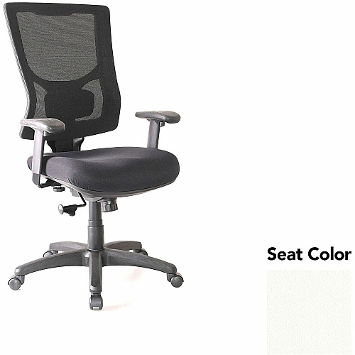 Lorell Conjure High-Back Swivel/Tilt Office Chair Dillon Snow Seat Color - Polyurethane Foam Seat Material - Mesh Back Material - High Back - Armrest - 1 Each (LLR62018103)