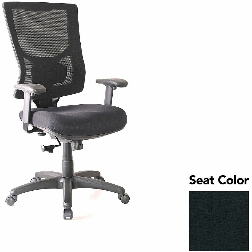 Lorell Conjure High-Back Swivel/Tilt Office Chair Dillon Black Seat Color - Polyurethane Foam Seat Material - Mesh Back Material - High Back - Armrest - 1 Each (LLR62018076)