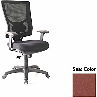 Lorell Conjure High-Back Swivel/Tilt Office Chair Dillon Cordovan Seat Color - Polyurethane Foam Seat Material - Mesh Back Material - High Back - Armrest - 1 Each (LLR62018106)