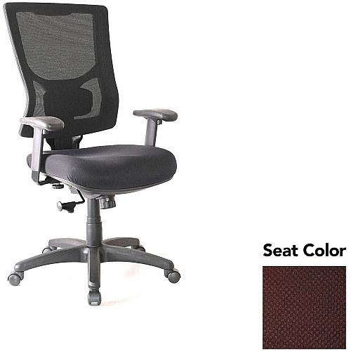Lorell Conjure High-Back Swivel/Tilt Office Chair Perfection Burgundy Seat Color - Polyurethane Foam Seat Material - Mesh Back Material - High Back - Armrest - 1 Each (LLR6201864)