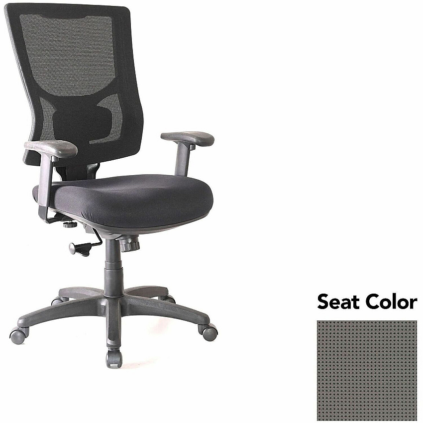 Lorell Conjure High-Back Swivel/Tilt Office Chair Expo Fog Seat Color - Polyurethane Foam Seat Material - Mesh Back Material - High Back - Armrest - 1 Each (LLR6201832)