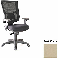 Lorell Conjure High-Back Swivel/Tilt Office Chair Forte Pumice Seat Color - Polyurethane Foam Seat Material - Mesh Back Material - High Back - Armrest - 1 Each (LLR6201845)