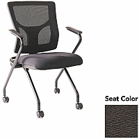Lorell Conjure Mesh Training Chairs with Arms Fuse Pepper Seat Color - Polyurethane, Foam Seat Material - Mesh Back Material - High Back - Black - Armrest - 2 / Carton (LLR6201904)