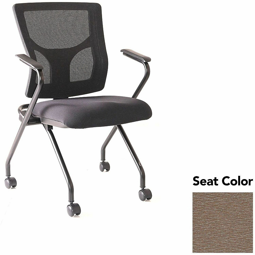 Lorell Conjure Mesh Training Chairs with Arms Fuse Malted Seat Color - Polyurethane, Foam Seat Material - Mesh Back Material - High Back - Black - Armrest - 2 / Carton (LLR6201903)