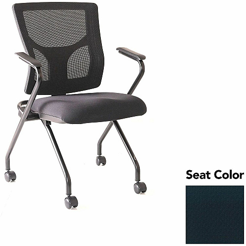 Lorell Conjure Mesh Training Chairs with Arms Insight Ebony Seat Color - Polyurethane, Foam Seat Material - Mesh Back Material - High Back - Black - Armrest - 2 / Carton (LLR6201949)