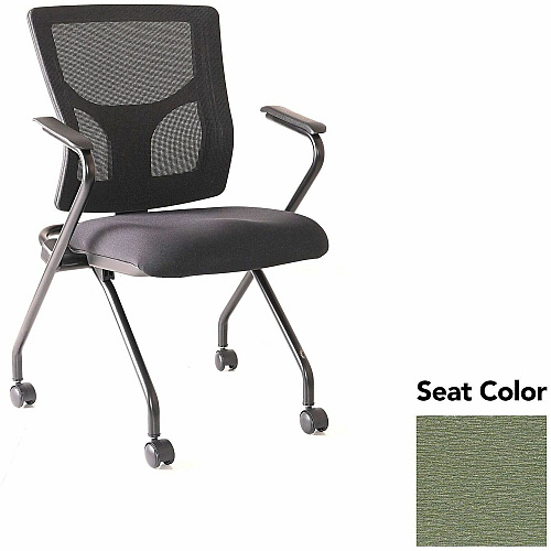 Lorell Conjure Mesh Training Chairs with Arms Fuse Cress Seat Color - Polyurethane, Foam Seat Material - Mesh Back Material - High Back - Black - Armrest - 2 / Carton (LLR6201948)