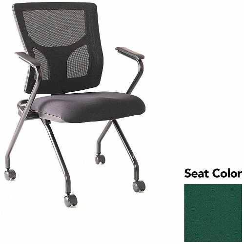 Lorell Conjure Mesh Training Chairs with Arms Forte Chive Seat Color - Polyurethane, Foam Seat Material - Mesh Back Material - High Back - Black - Armrest - 2 / Carton (LLR6201942)