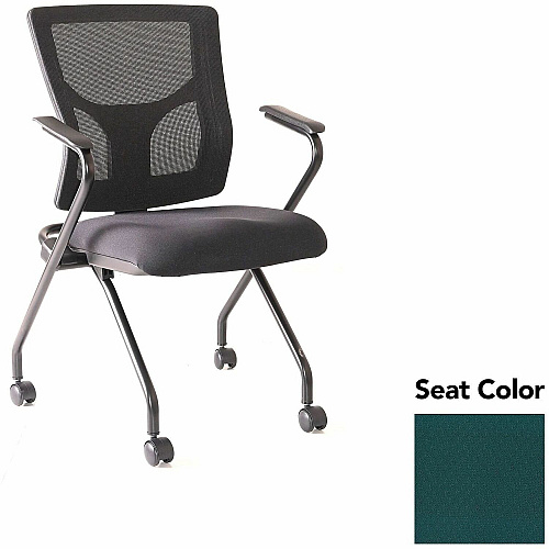 Lorell Conjure Mesh Training Chairs with Arms Insight Forest Seat Color - Polyurethane, Foam Seat Material - Mesh Back Material - High Back - Black - Armrest - 2 / Carton (LLR6201950)