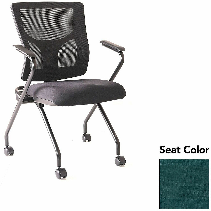 Lorell Conjure Mesh Training Chairs with Arms Insight Forest Seat Color - Polyurethane, Foam Seat Material - Mesh Back Material - High Back - Black - Armrest - 2 / Carton (LLR6201950)