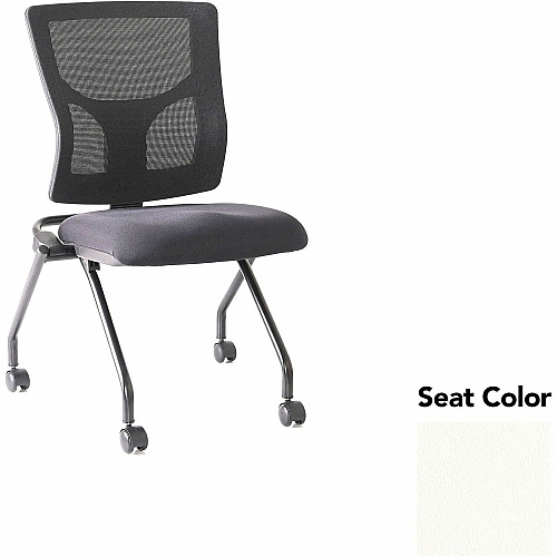 Lorell Conjure Mesh Training Chairs Dillon Snow Seat Color - Polyurethane Foam Seat Material - Mesh Back Material - 2 / Carton (LLR62020103)