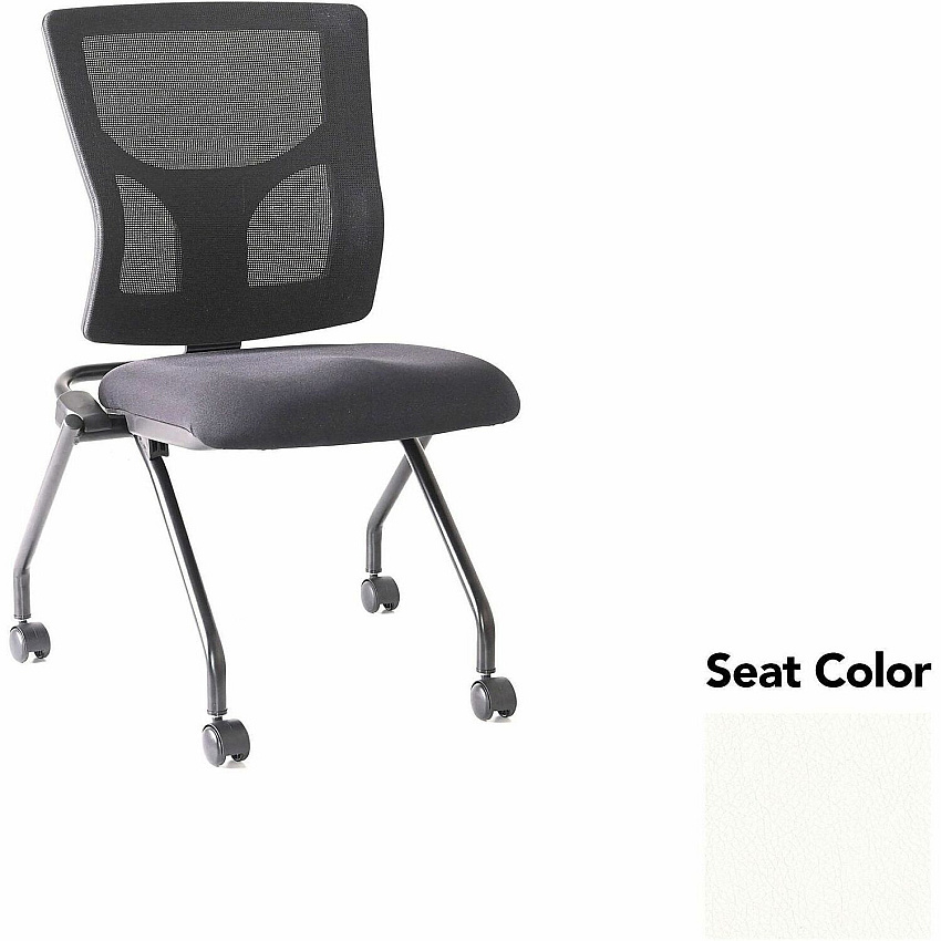 Lorell Conjure Mesh Training Chairs Dillon Snow Seat Color - Polyurethane Foam Seat Material - Mesh Back Material - 2 / Carton (LLR62020103)