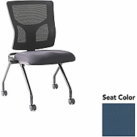 Lorell Conjure Mesh Training Chairs Dillon Ocean Seat Color - Polyurethane Foam Seat Material - Mesh Back Material - 2 / Carton (LLR62020010)