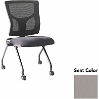 Lorell Conjure Mesh Training Chairs Castillo Metal Seat Color - Polyurethane Foam Seat Material - Mesh Back Material - 2 / Carton (LLR62020071)