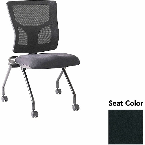 Lorell Conjure Mesh Training Chairs Dillon Black Seat Color - Polyurethane Foam Seat Material - Mesh Back Material - 2 / Carton (LLR62020076)