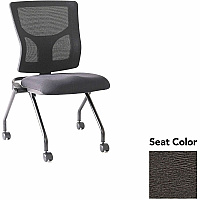 Lorell Conjure Mesh Training Chairs Fuse Pepper Seat Color - Polyurethane Foam Seat Material - Mesh Back Material - 2 / Carton (LLR6202004)
