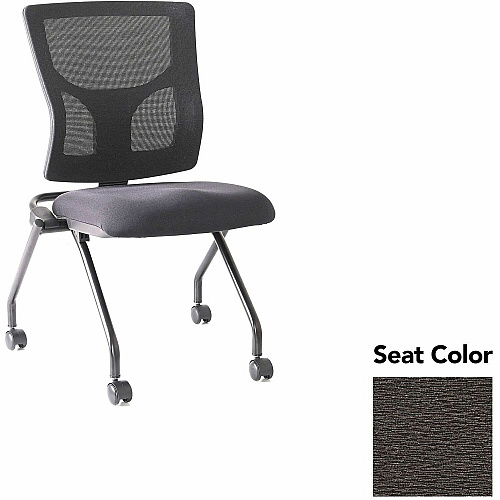 Lorell Conjure Mesh Training Chairs Fuse Pepper Seat Color - Polyurethane Foam Seat Material - Mesh Back Material - 2 / Carton (LLR6202004)