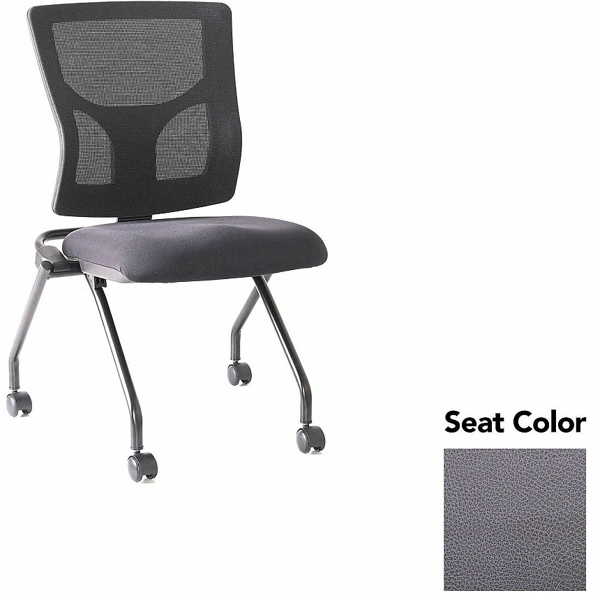 Lorell Conjure Mesh Training Chairs Canyon Carbon Seat Color - Polyurethane Foam Seat Material - Mesh Back Material - 2 / Carton (LLR62020101)