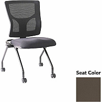 Lorell Conjure Mesh Training Chairs Dillon Java Seat Color - Polyurethane Foam Seat Material - Mesh Back Material - 2 / Carton (LLR62020077)