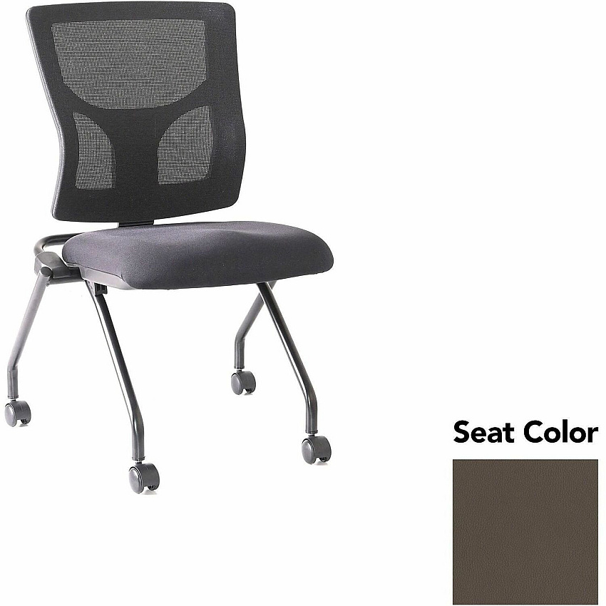 Lorell Conjure Mesh Training Chairs Dillon Java Seat Color - Polyurethane Foam Seat Material - Mesh Back Material - 2 / Carton (LLR62020077)