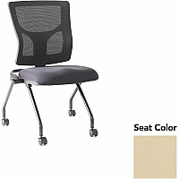 Lorell Conjure Mesh Training Chairs Dillon Buff Seat Color - Polyurethane Foam Seat Material - Mesh Back Material - 2 / Carton (LLR62020007)