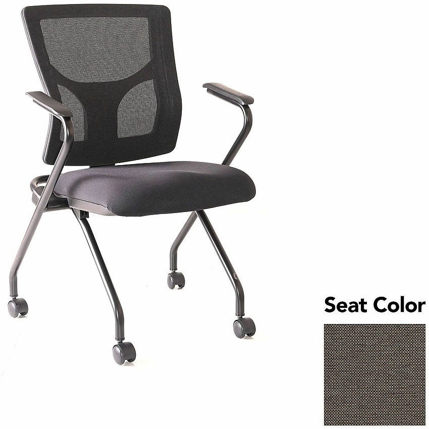 Lorell Conjure Mesh Training Chairs with Arms Shire Stonewall Seat Color - Polyurethane, Foam Seat Material - Mesh Back Material - High Back - Black - Armrest - 2 / Carton (LLR6201986)