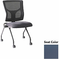 Lorell Conjure Mesh Training Chairs Insight Periwinkle Blue Seat Color - Polyurethane Foam Seat Material - Mesh Back Material - 2 / Carton (LLR6202001)